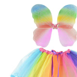 Maxbell Girls Dress Up Costume Fairy Wing Skirt Outfit for Events Cosplay Decoration