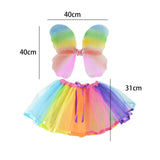 Maxbell Girls Dress Up Costume Fairy Wing Skirt Outfit for Events Cosplay Decoration