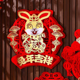 Maxbell Spring Festival Decoration Feng Shui Ornament for Spring Festival Party Rabbit