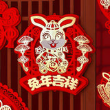 Maxbell Spring Festival Decoration Feng Shui Ornament for Spring Festival Party Rabbit