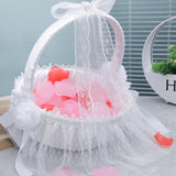 Maxbell Wedding Basket Decorative Practical Romantic for Parties Ceremony Girl A