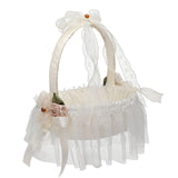 Maxbell Wedding Basket Decorative Practical Romantic for Parties Ceremony Girl B