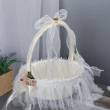 Maxbell Wedding Basket Decorative Practical Romantic for Parties Ceremony Girl B