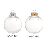 Maxbell 6x Clear Christmas Ball Ornaments Party Supplies for Bedroom Christmas 6cm Argent