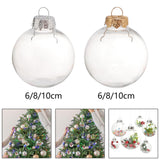 Maxbell 6x Clear Christmas Ball Ornaments Party Supplies for Bedroom Christmas 6cm Argent