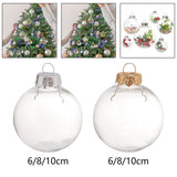 Maxbell 6x Clear Christmas Ball Ornaments Party Supplies for Bedroom Christmas 6cm Argent