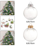 Maxbell 6x Clear Christmas Ball Ornaments Party Supplies for Bedroom Christmas 6cm Argent