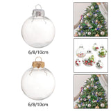 Maxbell 6x Clear Christmas Ball Ornaments Party Supplies for Bedroom Christmas 6cm Argent