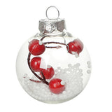 Maxbell 6x Clear Christmas Ball Ornaments Party Supplies for Bedroom Christmas 6cm Argent