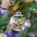 Maxbell 6x Clear Christmas Ball Ornaments Party Supplies for Bedroom Christmas 6cm Argent