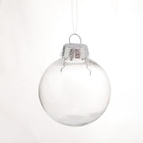Maxbell 6x Clear Christmas Ball Ornaments Party Supplies for Bedroom Christmas 6cm Argent