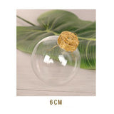 Maxbell 6x Clear Christmas Ball Ornaments Party Supplies for Bedroom Christmas 6cm Aureate