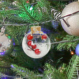 Maxbell 6x Clear Christmas Ball Ornaments Party Supplies for Bedroom Christmas 6cm Aureate