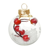 Maxbell 6x Clear Christmas Ball Ornaments Party Supplies for Bedroom Christmas 6cm Aureate