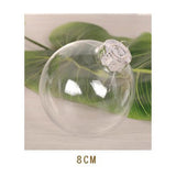 Maxbell 6x Clear Christmas Ball Ornaments Party Supplies for Bedroom Christmas 8cm Argent