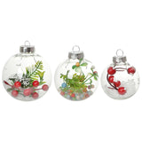 Maxbell 6x Clear Christmas Ball Ornaments Party Supplies for Bedroom Christmas 8cm Aureate