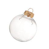 Maxbell 6x Clear Christmas Ball Ornaments Party Supplies for Bedroom Christmas 8cm Aureate