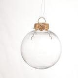 Maxbell 6x Clear Christmas Ball Ornaments Party Supplies for Bedroom Christmas 8cm Aureate