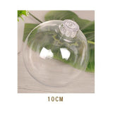 Maxbell 6x Clear Christmas Ball Ornaments Party Supplies for Bedroom Christmas 10cm Argent