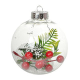 Maxbell 6x Clear Christmas Ball Ornaments Party Supplies for Bedroom Christmas 10cm Argent