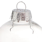Maxbell 6x Clear Christmas Ball Ornaments Party Supplies for Bedroom Christmas 10cm Argent