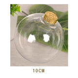 Maxbell 6x Clear Christmas Ball Ornaments Party Supplies for Bedroom Christmas 10cm Aureate