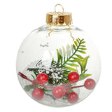 Maxbell 6x Clear Christmas Ball Ornaments Party Supplies for Bedroom Christmas 10cm Aureate