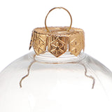 Maxbell 6x Clear Christmas Ball Ornaments Party Supplies for Bedroom Christmas 10cm Aureate