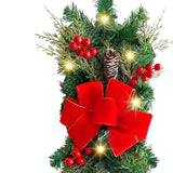 Maxbell Christmas LED Wreath with Light Wall Hanging Wall Christmas Wreath for Yard