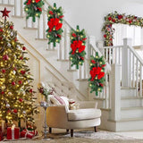 Maxbell Christmas LED Wreath with Light Wall Hanging Wall Christmas Wreath for Yard