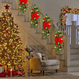 Maxbell Christmas LED Wreath with Light Wall Hanging Wall Christmas Wreath for Yard