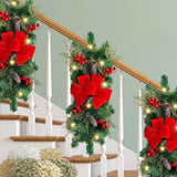 Maxbell Christmas LED Wreath with Light Wall Hanging Wall Christmas Wreath for Yard