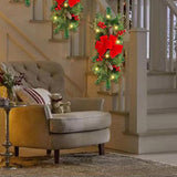 Maxbell Christmas LED Wreath with Light Wall Hanging Wall Christmas Wreath for Yard