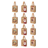 Maxbell 12x Christmas Paper Gift Bags with Handle for Holiday Party Favors Supplies