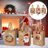Maxbell 12x Christmas Paper Gift Bags with Handle for Holiday Party Favors Supplies