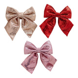 Maxbell Decoration Sequin Bow Glitter Sequins Large Bows for Home Children's Room pink