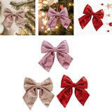 Maxbell Decoration Sequin Bow Glitter Sequins Large Bows for Home Children's Room pink
