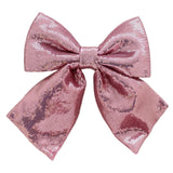 Maxbell Decoration Sequin Bow Glitter Sequins Large Bows for Home Children's Room pink