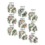 Maxbell 2 Pieces Artificial Wreath Home Decor Front Door Ornament Flower Swag Window Style A