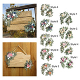 Maxbell 2 Pieces Artificial Wreath Home Decor Front Door Ornament Flower Swag Window Style A