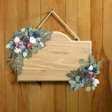 Maxbell 2 Pieces Artificial Wreath Home Decor Front Door Ornament Flower Swag Window Style B