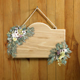 Maxbell 2 Pieces Artificial Wreath Home Decor Front Door Ornament Flower Swag Window Style C