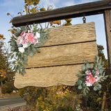 Maxbell 2 Pieces Artificial Wreath Home Decor Front Door Ornament Flower Swag Window Style D