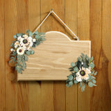 Maxbell 2 Pieces Artificial Wreath Home Decor Front Door Ornament Flower Swag Window Style G