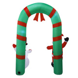 Maxbell 8 ft Christmas Inflatable Archway with Lights for Patio Lawn Decoration