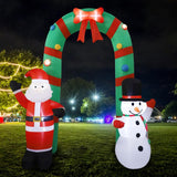 Maxbell 8 ft Christmas Inflatable Archway with Lights for Patio Lawn Decoration