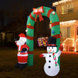 Maxbell 8 ft Christmas Inflatable Archway with Lights for Patio Lawn Decoration