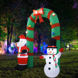Maxbell 8 ft Christmas Inflatable Archway with Lights for Patio Lawn Decoration