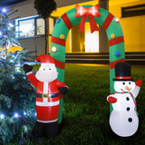 Maxbell 8 ft Christmas Inflatable Archway with Lights for Patio Lawn Decoration