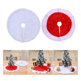 Maxbell Christmas Tree Skirt Traditional 14.96'' Thick for Party Wedding Holiday White